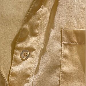 Nasty Gal Yellow Satin Button Down — size 6